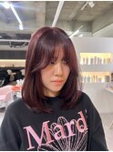 ピンクラベンダーカラー×顔周りレイヤー