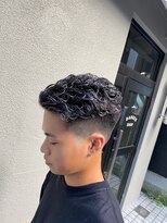 クフィア メンズヘアー カンポ 天王寺店(CUFFIA MEN'SHAIR CAMPO)&nbsp;オールバックスペインカールダークアッシュニュアンスパーマ