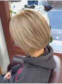 ホワイトミルクティーベージュ ボブ