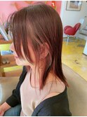 高発色カラー/くびれスタイル+ピンク/小顔前髪