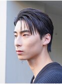 渋谷フェザーパーマフェザーショート大人刈り上げセンターパート