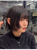 ボブ/ミニボブ/縮毛矯正/髪質改善縮毛矯正/くびれボブ