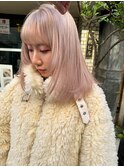 ミルクティーベージュダブルカラーケアブリーチインナーカラー