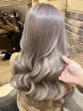 ロワンバイアルティナ 横須賀中央店(Rowan by artina) ラベンダーミルクティー/ホワイトブロンド/韓国風巻き