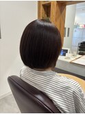 大人美人くびれヘア艶感結べるボブうる艶髪レイヤーカット