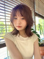 ガーデン 渋谷(GARDEN) ミディアム ニュアンスパーマ 顔周り 似合わせ ベージュ