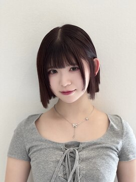 ラ ミューズ ヘアー(La mju:z hair) カラーをしながら髪質改善!!タッセルボブ×メテオカラー