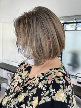 GBG 宇都宮 くびれショートボブ40代50代グレイカラー白髪染め白髪ぼかし