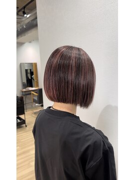 ハイライトカラーボブ