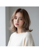 チャチャブラン(cha-cha Blanc)&nbsp;ミルクティーベージュ × くびれボブ