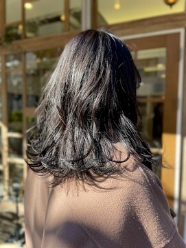 ケシキ 立川 立川南口(keshiki) 就活、実習生の為のダークブラウン　レイヤーカット