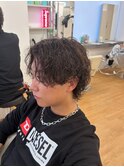 波巻きスパイラルパーマ×大人のメンズウルフ