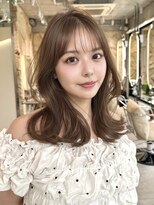シティ オモテサンドウ(CITY omotesando)&nbsp;ミディアムレイヤー×ハニーベージュ【平山晶也】