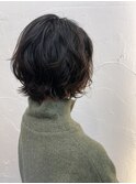 無造作パーマショート
