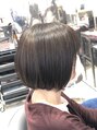 トレボープルミエ 聖蹟桜ヶ丘店 小顔補正立体カットの自然に内におさまるボブスタイルです。