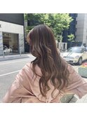 【大人可愛いアーモンドブラウン】#エクステ#バレイヤージュ
