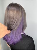 前髪/くびれ/イヤリングカラー/イメチェン/ラベンダーカラー