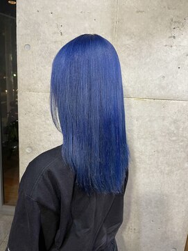 ヘアーデザイン アルエ(HAIR×design ARUE) 【ARUE】セミロング×ブルー