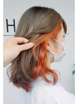 シェリー(cherie) インナーカラー☆オレンジ