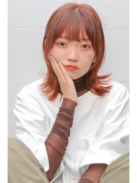 ローリーポーリークラウン(Roly Poly Clown) ブラッドオレンジ/外ハネロブ/レイヤーボブ ＊ 20代30代40代