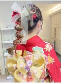 3130ヘアアレンジ成人式　卒業式　袴振袖　披露宴　結婚式