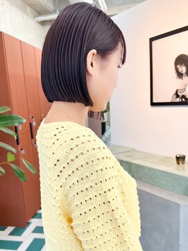 ノエ(noe) 切りっぱなしボブ×モーブピンク