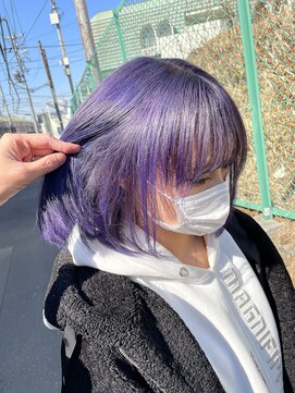 ホロ(hollo) アメジストカラー/バイオレットカラー/ボブヘア