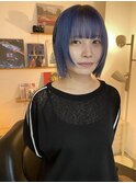 スウィングボブ/ブルーカラー/ハイトーンブルー_下北沢美容室