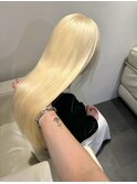 8805渋谷ブロンドホワイトアッシュ髪質改善ストレート韓国ヘア