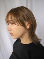 デビュー ヘアーメイク デザインカラー/レイヤーカット/ウェットヘア/オリーブベージュ