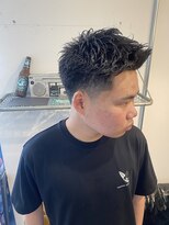 グッドプレイスアンドシング(Good Place&thing)&nbsp;メンズ刈り上げ短髪スパイキーショートテーパーフェードバーバー