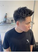 メンズ刈り上げ短髪スパイキーショートテーパーフェードバーバー