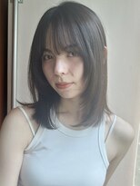 レイヤーカットウルフレイヤー赤み消しグレージュ