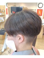 カットハウス はさみの部屋&nbsp;ハンサムショート/ツーブロ/刈り上げ/くせ毛/モカベージュ