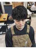 くせ毛風パーマ/マッシュ/黒髪