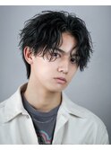 波巻きパーマメンズツイストスパイラルパーマツーブロック