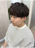 MEN’S HAIR/ブルーブラック/フェザーパーマ/津田沼