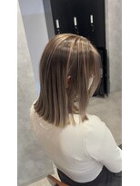 シエル 立川店(CIEL)&nbsp;CIEL立川×木村優作　バレイヤージュ　グレイピンク