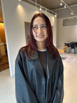 マイン(mine) レッドカラー/ブリーチなしダブルカラー/ミディアム