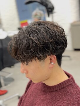 オーバルバイアピッシュ(OVARL by apish) シャドウパーマニュアンスセンターパートナチュラルマッシュ