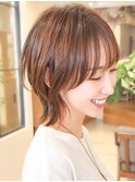 大人可愛い30代40代50代小顔◎マッシュショートボブウルフカット