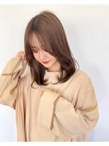 グレースバイハピネス(grace by happiness) 顔周りカット×ワンカール×天使の艶カラー7.1ミルクブラウン