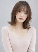 *ピンクブラウンカラー×柔らかく揺れる大人レイヤーボブ*