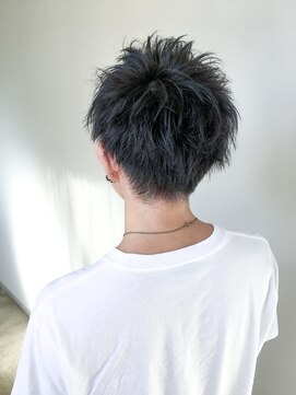 ヘアースパリゾート リアン 燕三条店(Lien) ブルーブラック_ブルーグレー_メンズショート