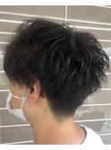 men'sくせ毛を活かしたパーマ風style♪