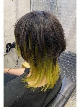 ヘアサロン ドットプラス 町田店(dot. plus) ウルフ×イエローインナーカラー
