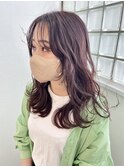 くすみラベンダーの似合わせカラー_シースルーバング