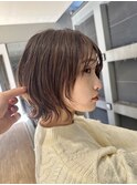 シルキーベージュ×グレージュカラー【髪質改善/縮毛矯正】