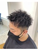 かきあげショート×ツイストパーマ[倉敷][岡山][ハイライト]