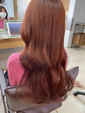 カノエ 下松店(canoe) ピンクオレンジ/髪質改善縮毛矯正/髪質改善/韓国風/韓国ヘア